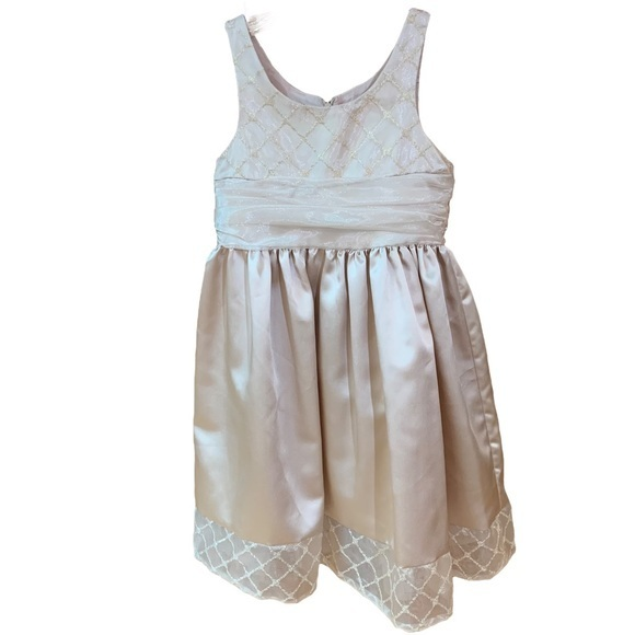 Bonnie Jean Blush Pink Gold Occasion Fancy Dress 7 - Picture 1 of 6
